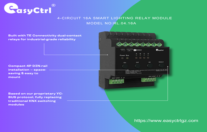 4-Channel 16A intelligent lighting switch Module